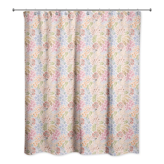 Wild Flower Floral Shower Curtain